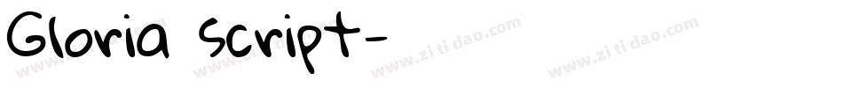 Gloria script字体转换